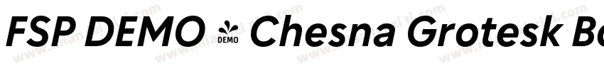 FSP DEMO - Chesna Grotesk Bold字体转换